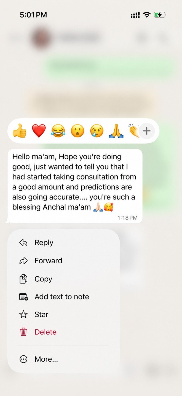 WhatsApp chat screenshot 1